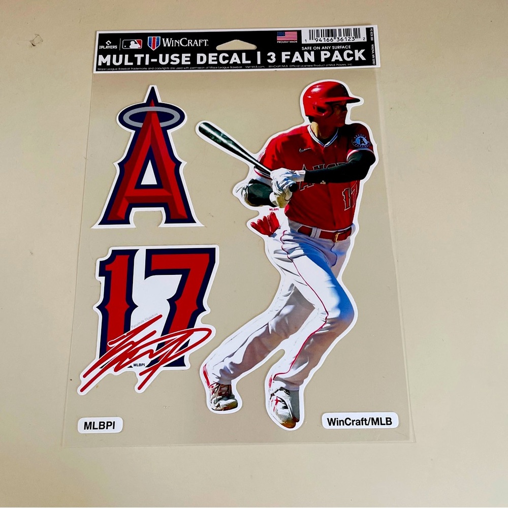 Shohei Ohtani 3 decal set windows laptop hydro flask